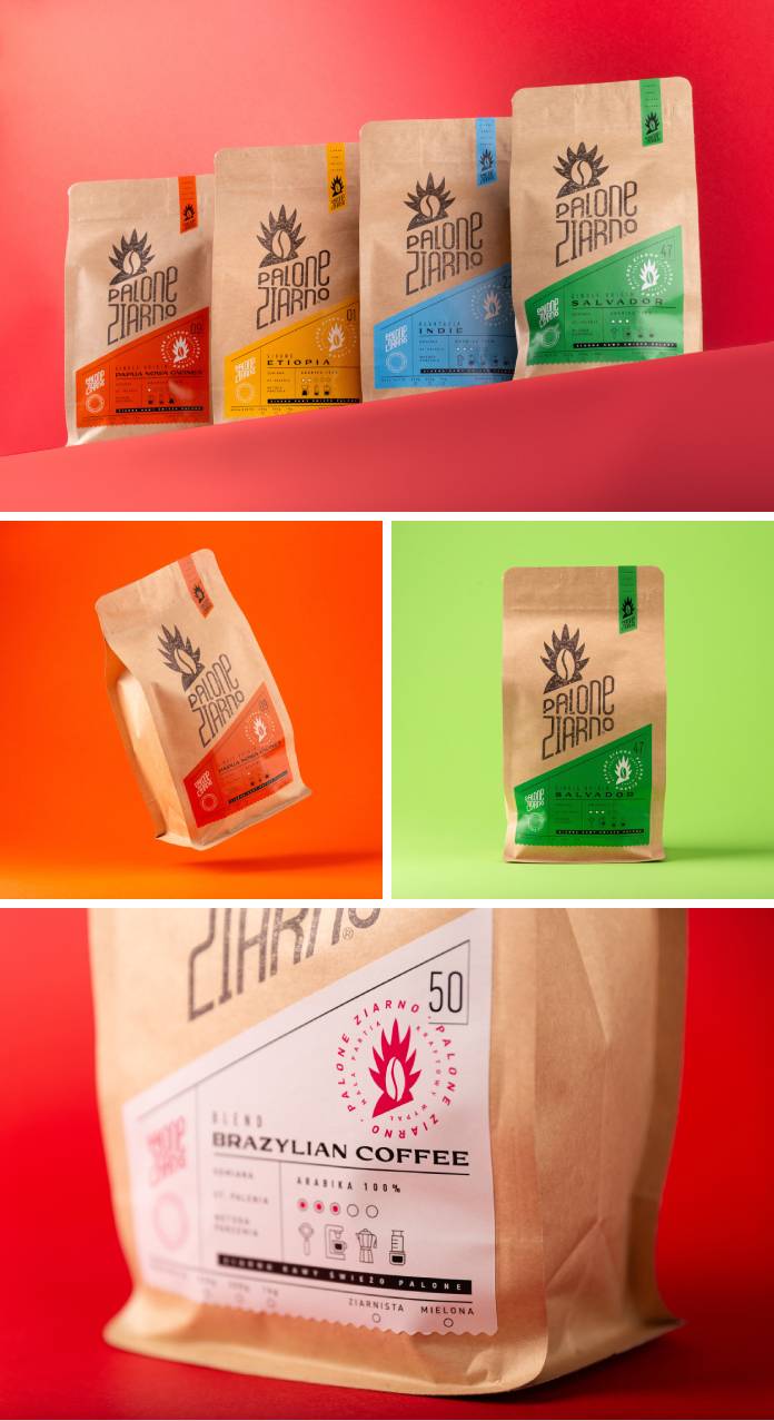 Palone Ziarno Coffee Roastery - brand identity and packaging design by Foxtrot Design Studio.