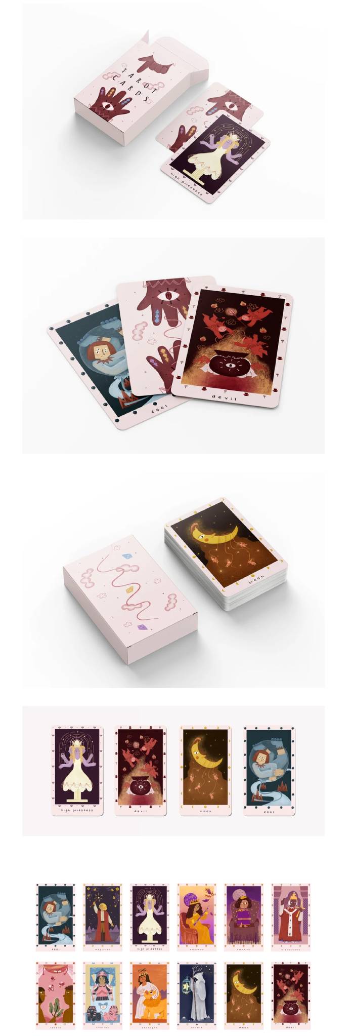 Tarot Cards illustrated by Muge Li