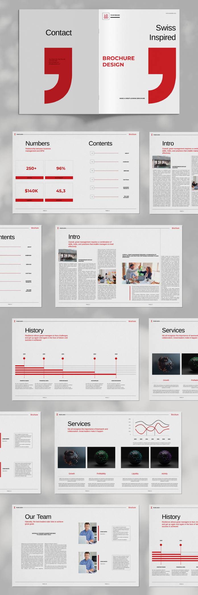 Brochure Design Template by Refresh