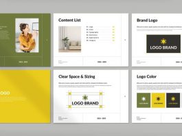Download a Brand Guidelines Brochure Template for Adobe InDesign by PixWork