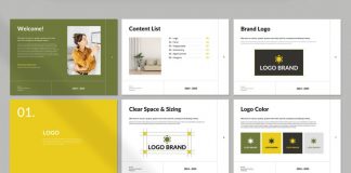 Download a Brand Guidelines Brochure Template for Adobe InDesign by PixWork