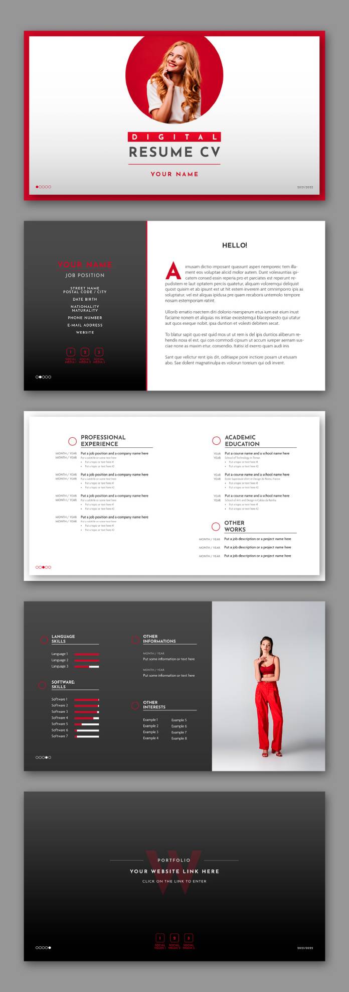 Interactive PDF Resume Template for Adobe InDesign by Tom Sarraipo