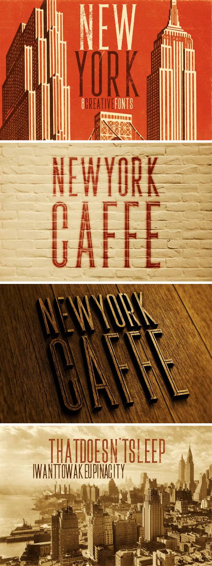 New York Vintage Font by Cruzine