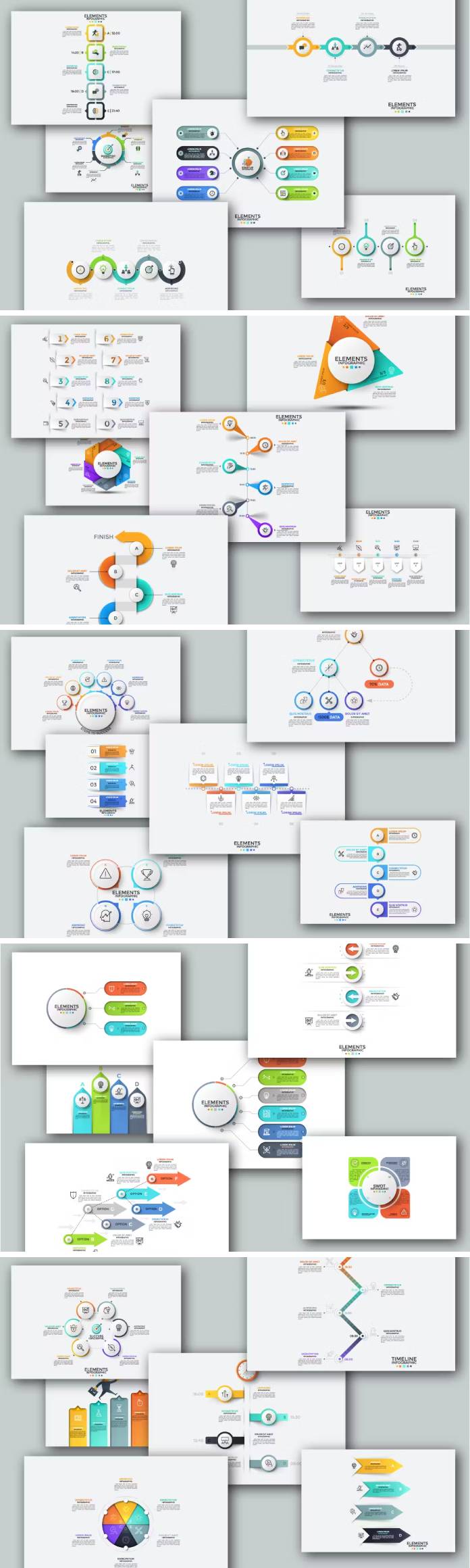 PowerPoint presentation templates with Infographics