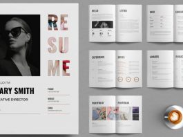Resume Booklet Template for Adobe InDesign