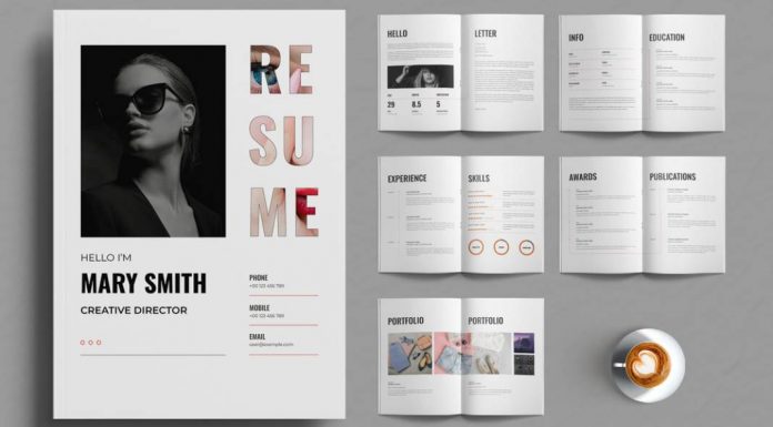 Crafting Your Career Story Unveiling - Resume Booklet Template For Adobe InDesign 696x385 