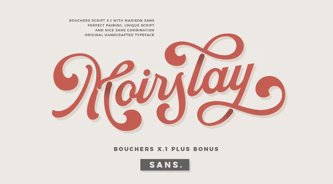 Bouchers Script X.1 vintage typeface by Swistblnk