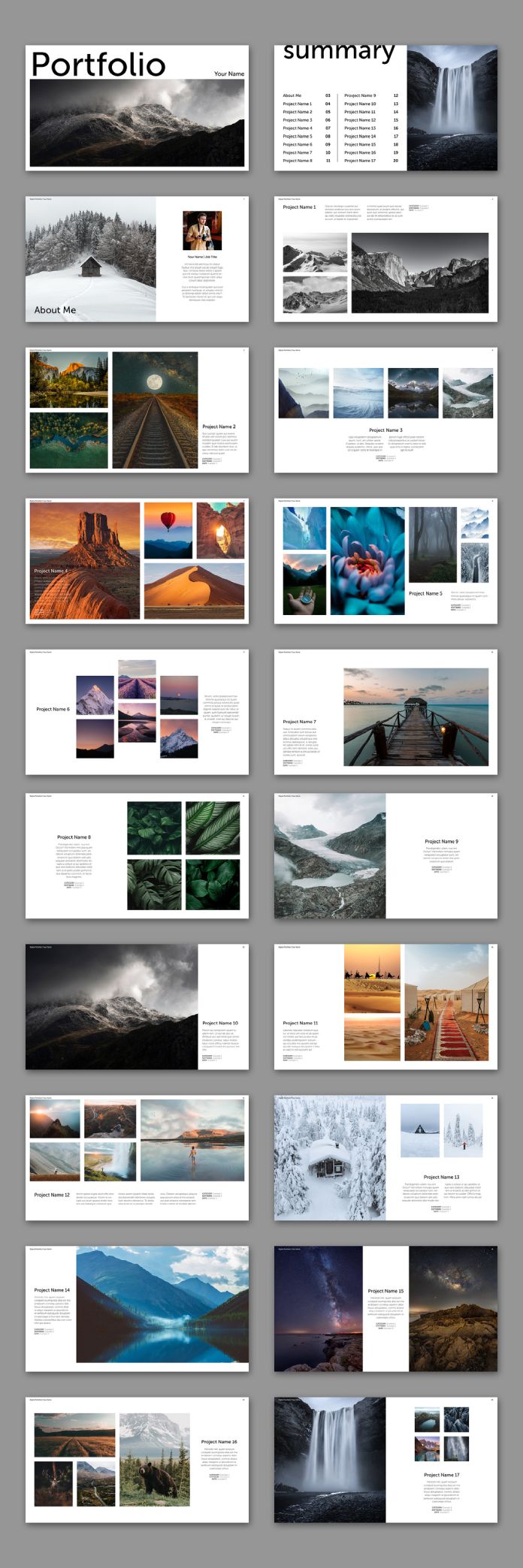 A Digital Photography Portfolio Template for Adobe InDesign by Tom Sarraipo
