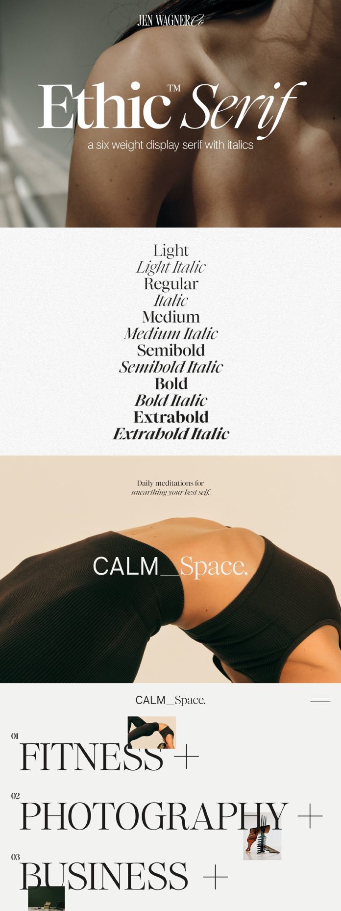 Ethic Serif Font Family by Jen Wagner