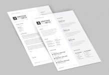 Modern and Minimalist Resume and Cover Letter Set by Medialoot