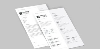 Modern and Minimalist Resume and Cover Letter Set by Medialoot