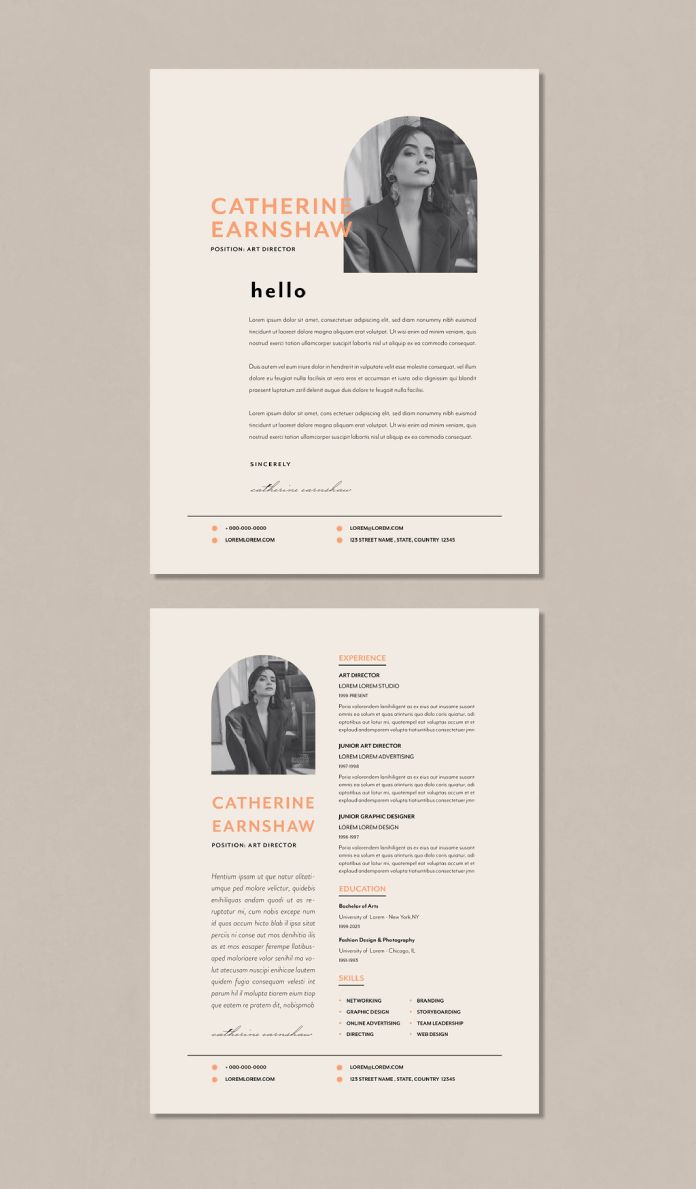Stylish Resume and Cover Letter Template by Pixejoo