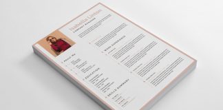 Simple Resume Template by PixWork for Adobe InDesign