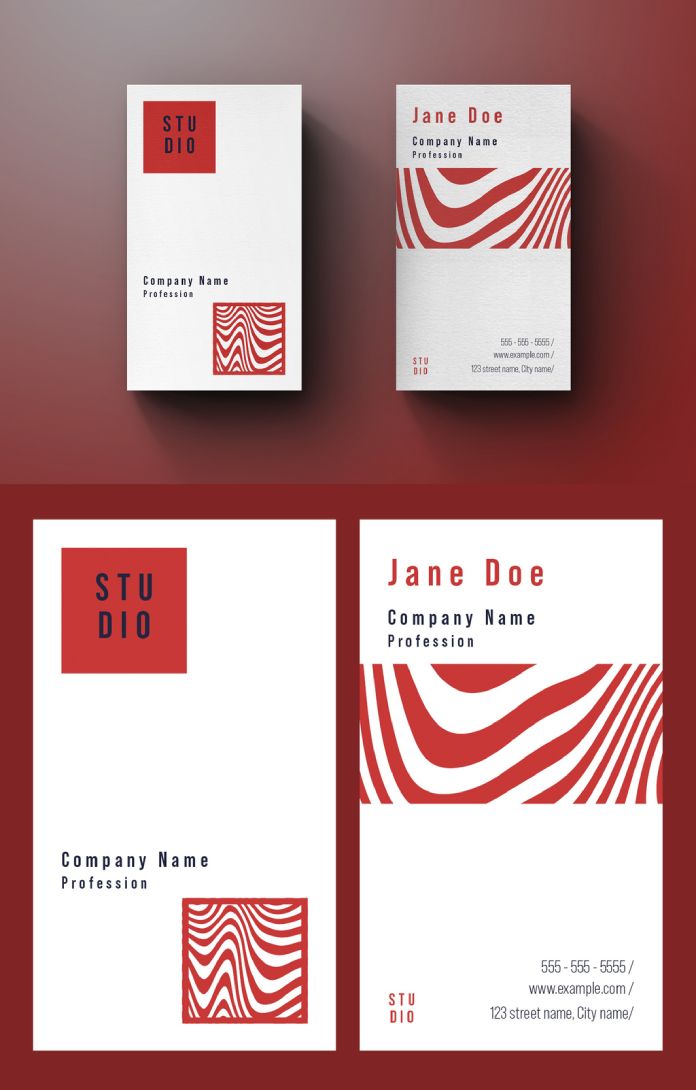 Vertical Business Card Template for Adobe InDesign by Roberto Castillo