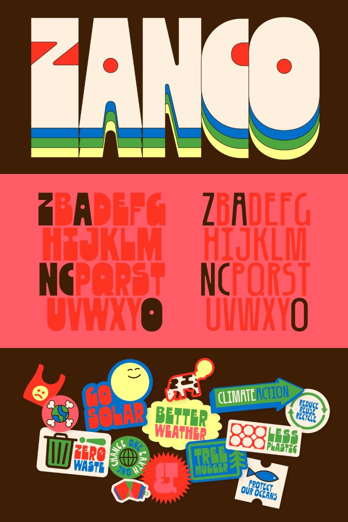 Zanco font family by In-House International