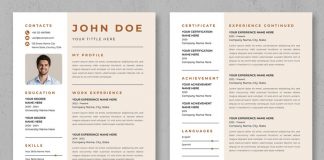 A Modern And Clean CV/Resume Template for Adobe Illustrator