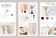 Brand and Mood Board Social Media Presentation Template by TemplatesForest for Stories and Reels