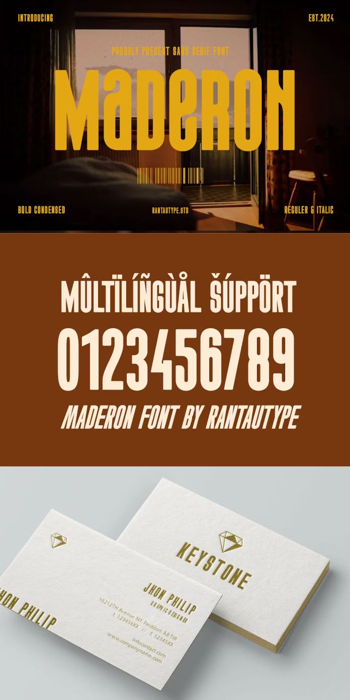 Maderon Font by Rantautype