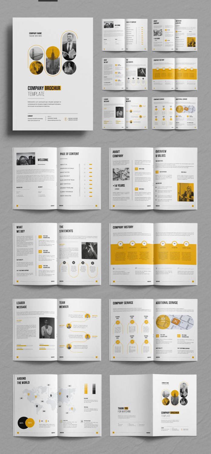 Company Profile Brochure Layout by ContestDesign