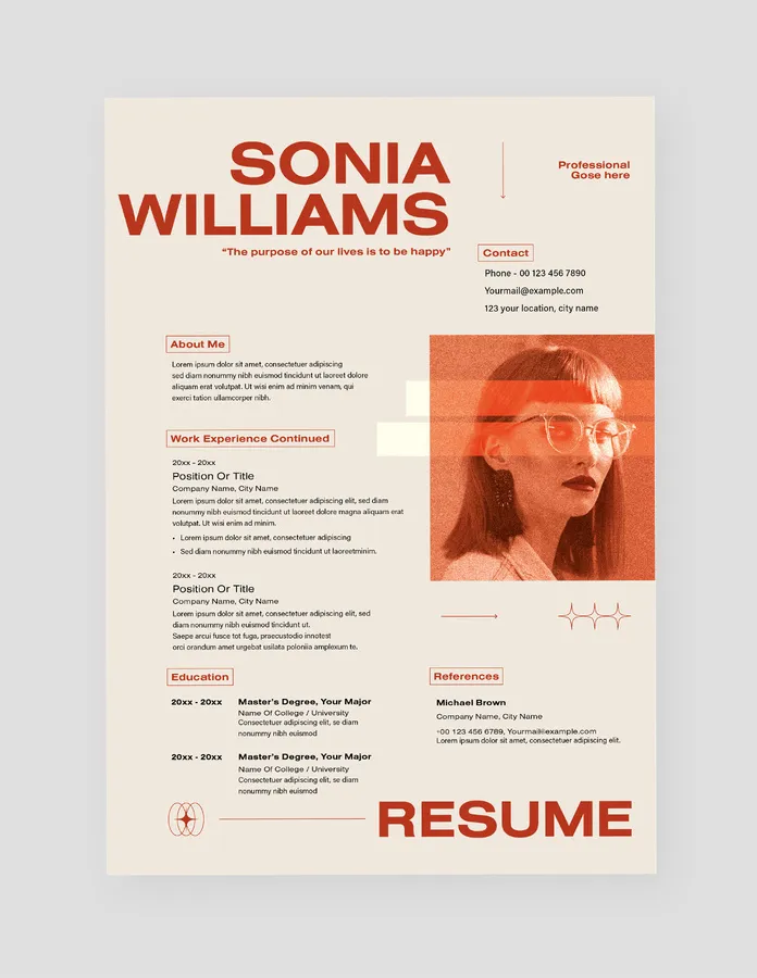 A Cool but Simple Resume Template for Adobe InDesign