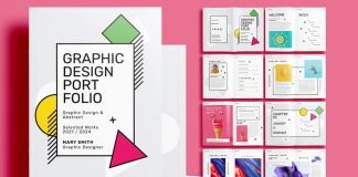 A Fun and Colorful Graphic Design Portfolio Template for Adobe InDesign