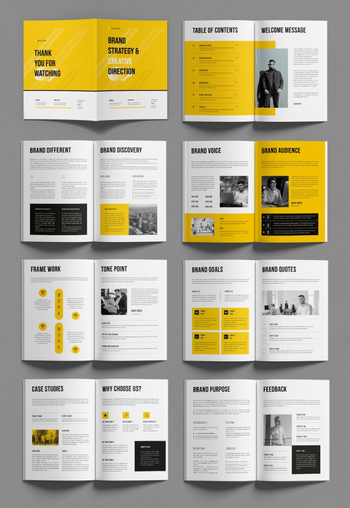 Brand Strategy Brochure Template by DesignCoach