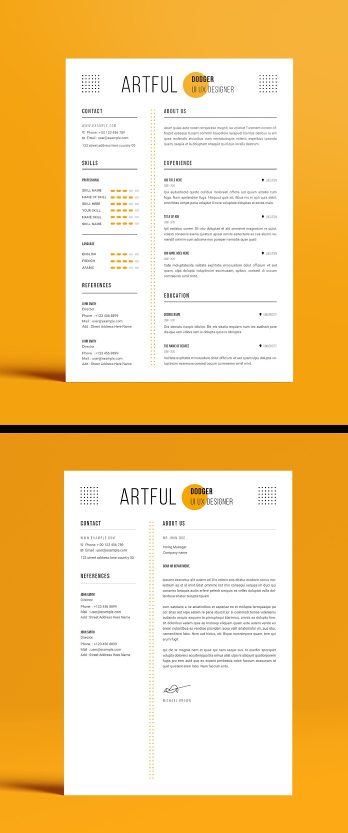 Download this Classic Resume and Cover Letter Templates Set by DesignCoach