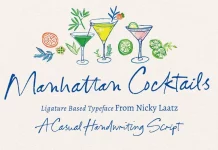 Manhattan Cocktails Handwritten Font by Nicky Laatz
