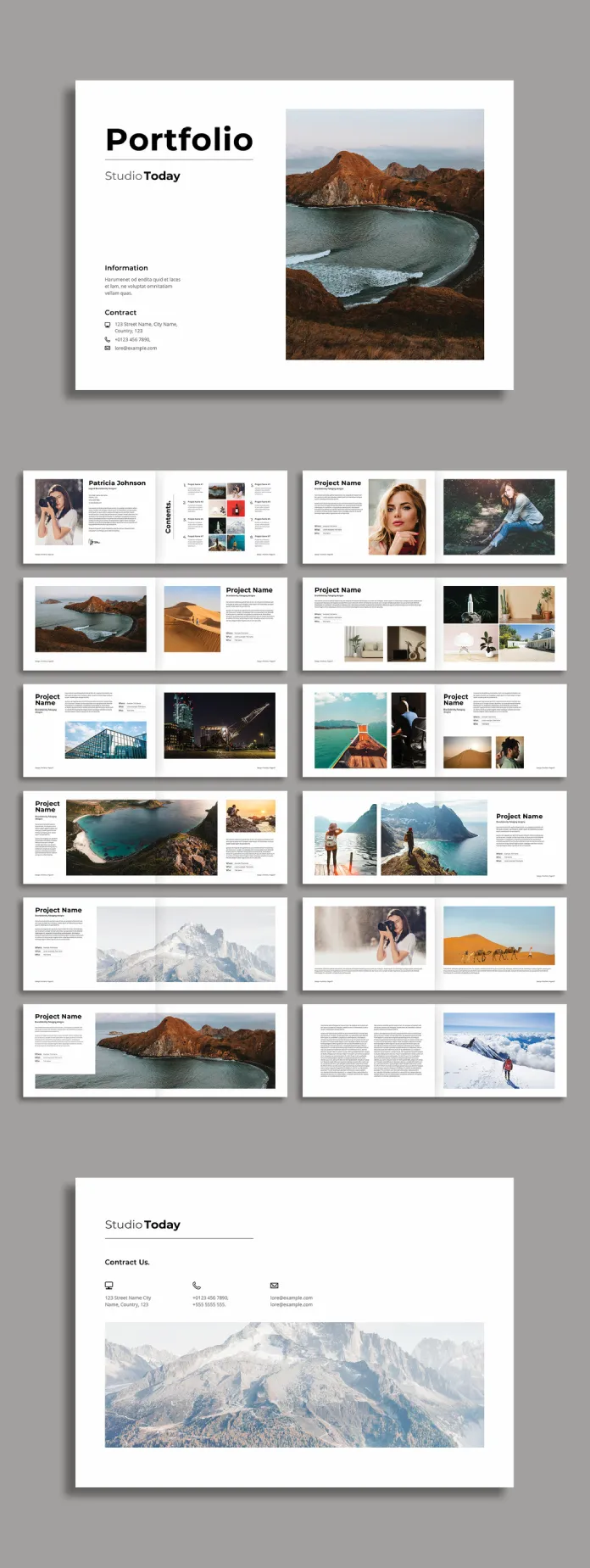 Minimalist Portfolio Brochure Template for Adobe InDesign