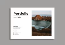 Minimalist Portfolio Brochure Template for Adobe InDesign
