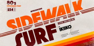 Sidewalk Surf - 80s Retrowave Font by ikiiko