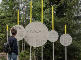 Signage and wayfinding system for the Klangweg Toggenburg sound trail by Studio Marcus Kraft
