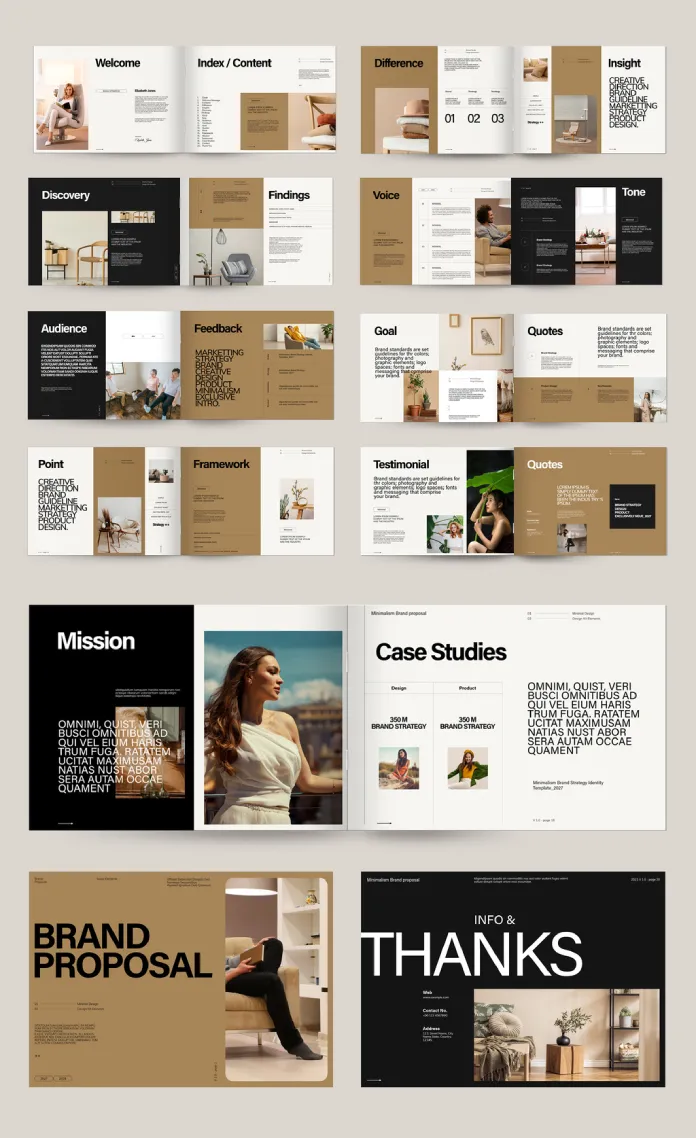 A Clean Brand Proposal Template for Adobe InDesign by PixWork