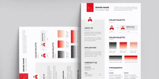 Brand Guidelines Poster Design Template for Adobe Illustrator by DesignCoach