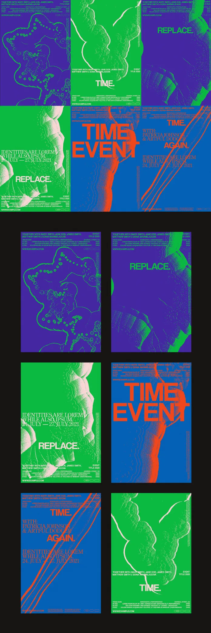 Colorful Cinema Poster Campaign Templates by The Royal Studio for Adobe Illustrator