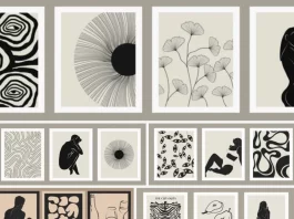 Download printable wall art vector graphics of trending, minimalist Boho styles