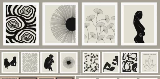 Download printable wall art vector graphics of trending, minimalist Boho styles