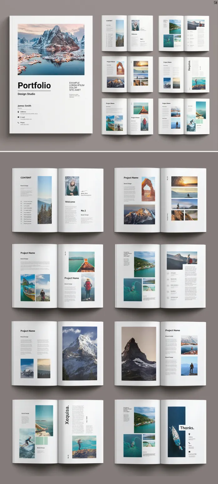 Portfolio Brochure Template by PixWork for Adobe InDesign