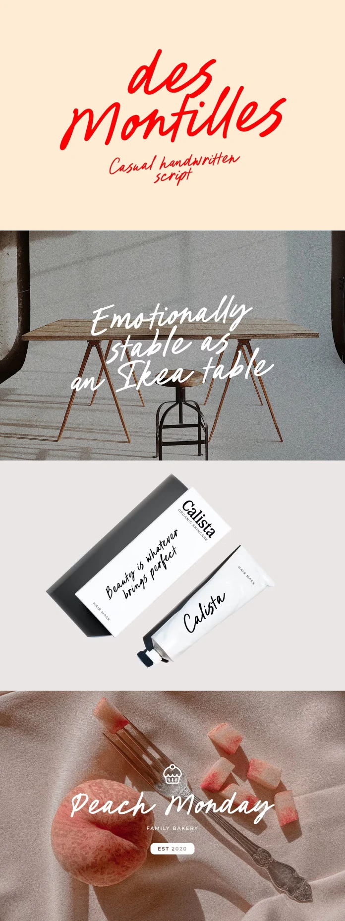 Des Montilles Handwritten Script Font by Supfonts