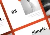 Need a Social Media Makeover? Discover Minimalist Post Templates for Illustrator! Minimalist Bold Social Media Post Template With Black and Orange Accents for Adobe Illustrator.