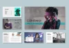 A Fully Customizable Company Presentation Template with Infographics for Adobe InDesign.