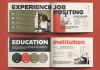 Bold, Modern InDesign CV Resume Brochure Template by E-Type