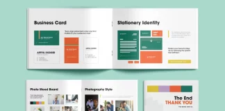Download a Pro A4 Landscape Brand Guidelines InDesign Template Download a Modern A4 Landscape Format Brand Identity Guidelines Brochure Template by DesignCoach for Adobe InDesign