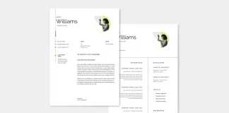 Modern, Clean Resume and CV Template by Designcy Studio in A4 for Adobe InDesign