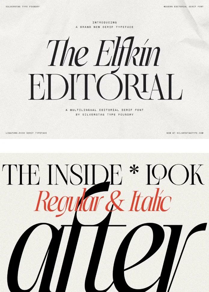 The Elfkin Editorial Font by SilverStag Type Foundry