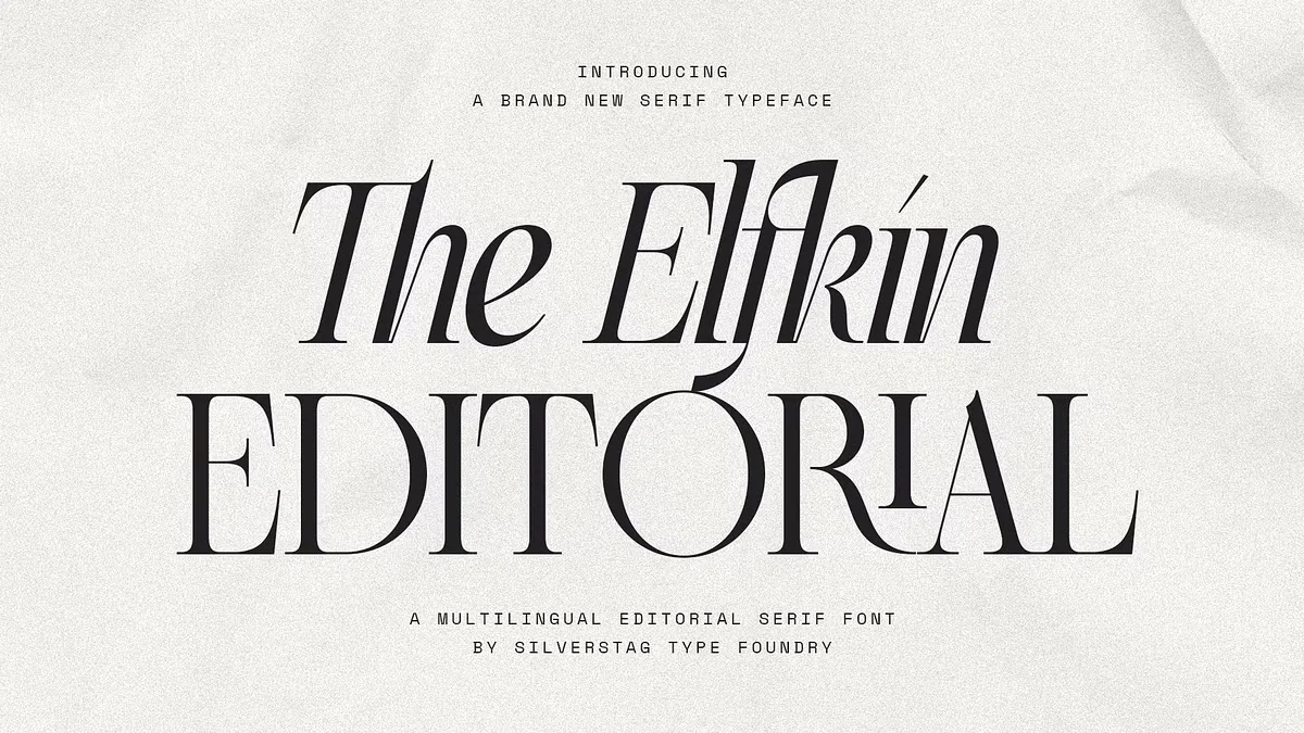 The Elfkin Editorial Font by SilverStag Type Foundry