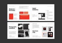 Adobe InDesign Brand Guidelines Template in A4 Landscape Layout by afahmy