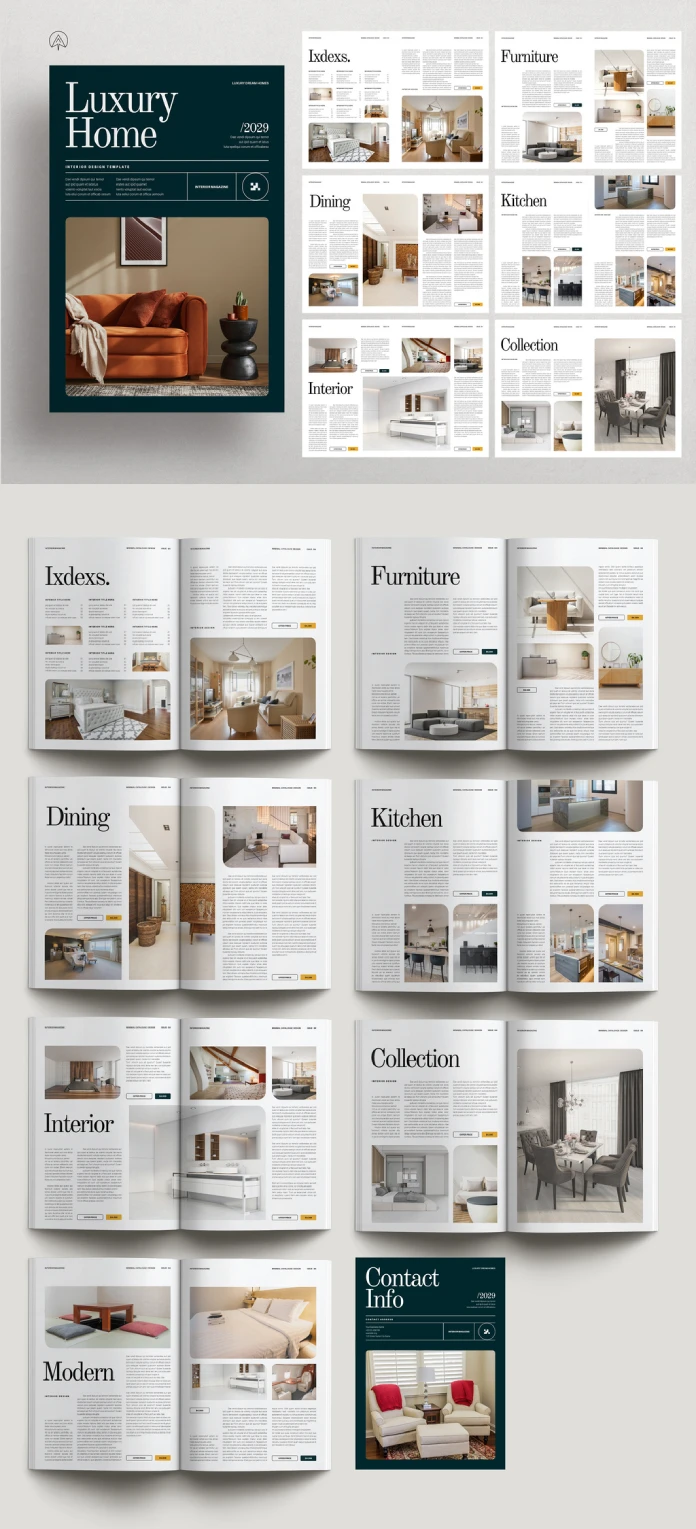Stunning Interior Magazine Template for Adobe InDesign