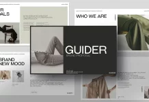 Guider Brand Proposal Presentation Template by evgenystudio for Google Slides, PowerPoint, Keynote, Adobe InDesign, Canva, and others.