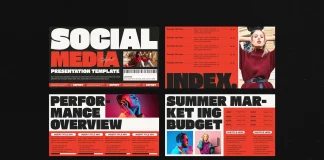 Social Media Report Presentation Template: Beyond the Numbers Social Media Report Presentation Template by E-Type for Adobe InDesign